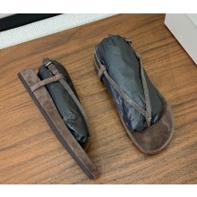 Brunello Cucinelli Suede sandals with precious strap dark brown 2025