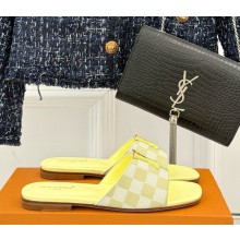 Louis Vuitton LV flat mule yellow leather 2025