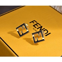 Fendi Forever earrings  Gold-coloured and black metal earrings black 02 2025