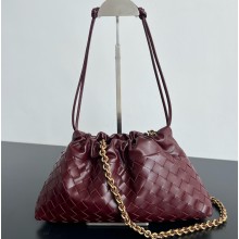 Bottega Veneta Dustbag Notte in Intrecciato calf leather Barolo/ecru 2025