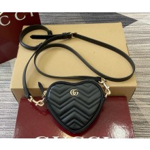 Gucci GG Marmont mini bag 837753 black matelassé chevron leather 2025