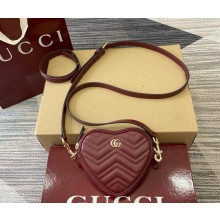 Gucci GG Marmont mini bag 837753 Gucci Rosso Ancora red matelassé chevron leather 2025