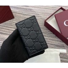 Gucci Imprint long card case 835011 Black embossed GG grainy leather 2025