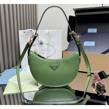 Prada Arqué small leather shoulder bag1BC194 green 2025
