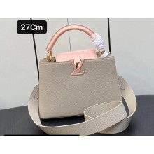 Louis Vuitton Taurillon leather Capucines BB Bag N82904 Beige 2023