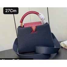 Louis Vuitton Taurillon leather Capucines BB Bag N83103 Blue 2023