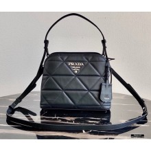 Prada Spectrum Small Leather Top Handle Bag 1BA311 Black 2021