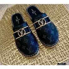 Louis Vuitton Monogram LV Dauphine Espadrilles Slippers Black 2021