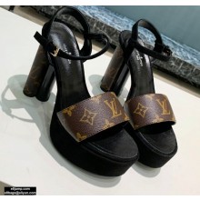 Louis Vuitton Heel 11.5cm Platform 4cm Podium Sandals Monogram Canvas 2021