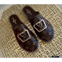 Louis Vuitton Monogram LV Square Espadrilles Slippers Coffee 2021