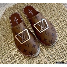 Louis Vuitton Monogram LV Square Espadrilles Slippers Brown 2021
