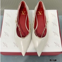 Valentino Chain Detail Ballerina Flats Creamy 2021
