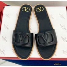 Valentino VLogo Signature Slide Sandals Black 2021