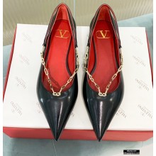 Valentino Chain Detail Ballerina Flats Black 2021
