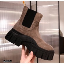Fendi Leather Force Chelsea Boots Suede Camel 2021