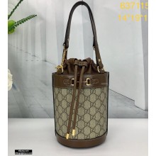 Gucci Horsebit 1955 Small Bucket Bag 637115 GG Supreme Canvas 2021