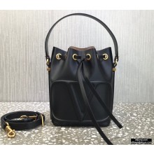 Valentino VLogo Walk Calfskin Bucket Bag Black 2021