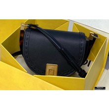 Fendi Leather Moonlight Shoulder Bag Black 2021