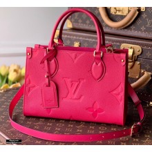 Louis Vuitton Bicolor Onthego PM Bag Monogram Empreinte Leather M45660 Freesia Pink 2021