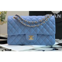 Chanel Lambskin Medium Classic Flap Bag Sky Blue 2021