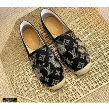 Louis Vuitton Monogram Tapestry Denim Bidart Espadrilles Black 2021