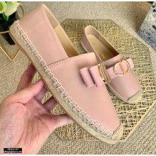Dior Leather 30 Montaigne Espadrilles Pink 2021