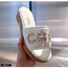 Chanel Chain Logo Tweed Mules G34826 04 2021