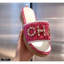 Chanel Chain Logo Tweed Mules G34826 07 2021