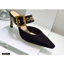 Dior D-Dior Heel 7.5cm Mules Technical Fabric Black 2021