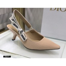 Dior Heel 6.5cm J'Adior Slingback Pumps Technical Fabric Nude 2021
