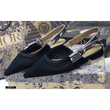 Dior J'Adior Slingback Ballerina Flats Micro Mesh Black 2021
