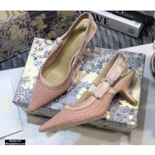 Dior Heel 6.5cm J'Adior Slingback Pumps Micro Mesh Nude 2021