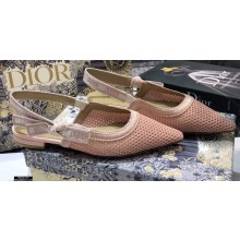 Dior J'Adior Slingback Ballerina Flats Micro Mesh Nude 2021