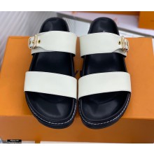 Louis Vuitton Paseo Flat Comfort Mules White 2021