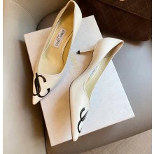 Jimmy Choo Heel 6.5cm Love JC Pumps White 2021