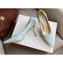 Jimmy Choo Heel 8.5cm Love Pumps Glitter 24 2021