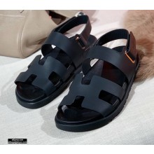 Hermes Takara Sandals Black 2021