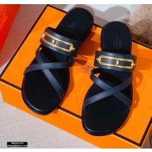 Hermes Claire Sandals Black 2021
