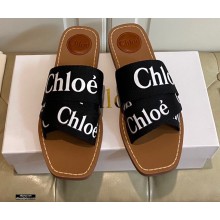 Logo Print Woody Flat Mules in Canvas 07 2021