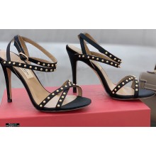 Valentino Heel 10.5cm Studs Sandals Black 2021