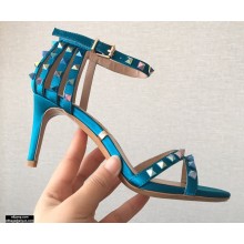 Valentino Heel 7.5cm/10cm Rockstud Sandals Blue 2021