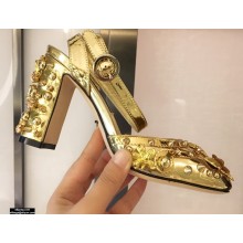 Dolce & Gabbana Heel 8.5cm Crystal Sandals Gold 2021