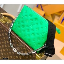 Louis Vuitton Monogram-embossed Lambskin Coussin PM Bag M57936 Green 2021