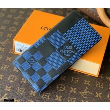 Louis Vuitton Damier Infini 3D Leather Brazza Wallet Blue 2021