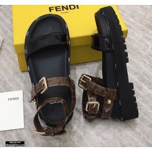 Fendi FF-logo Chunky Sandals Black 2021