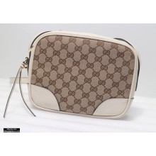 Gucci Bree Original GG Canvas Mini Messenger Bag 387360 White 2021