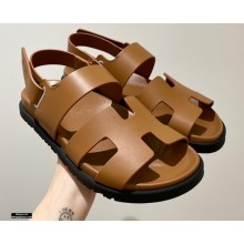 Hermes Takara Sandals Top Quality Brown 2021