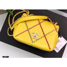 Chanel Small Flap Bag with Entwined Chain AS2382 Yellow 2021