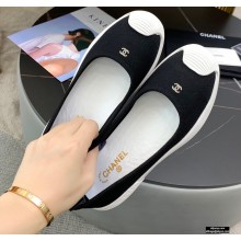 Chanel Vintage Canvas Logo Shoes Black 2021