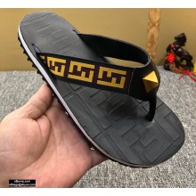 Fendi Rubber Men's Slides Thong Sandals 01 2021